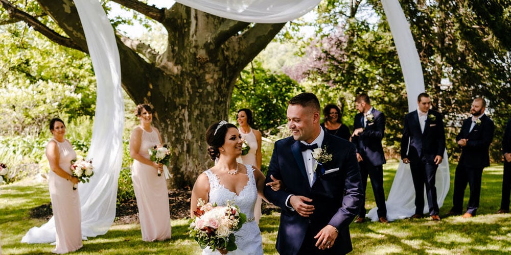 Outdoor wedding ceremony