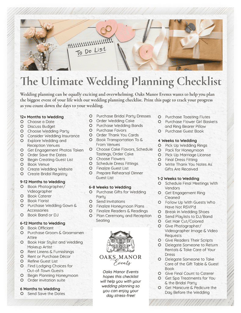 wedding checklist